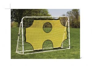 Portable soccer goal with target